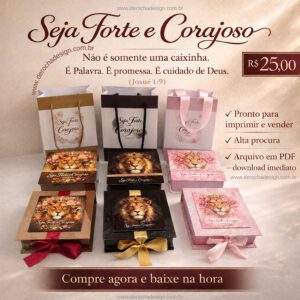 Caixa Livro & Sacola - Corajosa