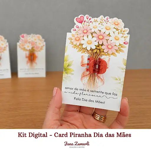 Card Piranha Cabelo - Buque de Flores
