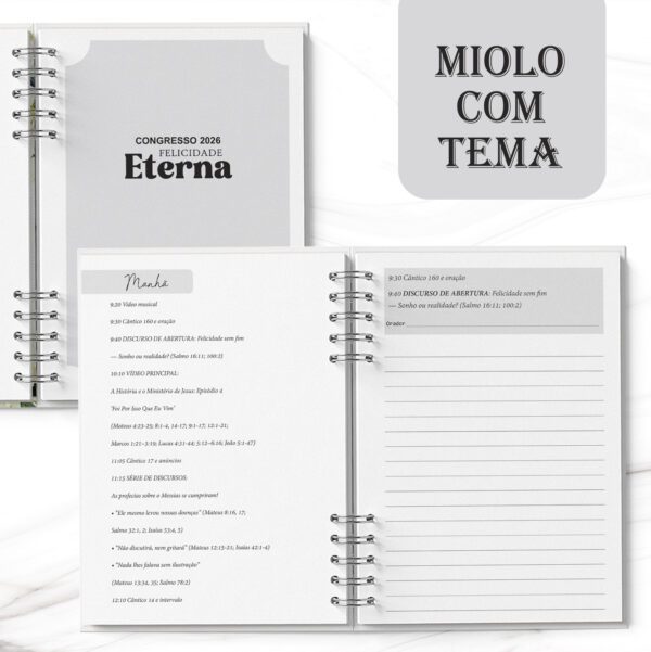 Arquivo Caderno Congresso 2026 Felicidade Eterna Masculino Com Tema