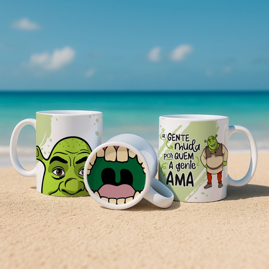 Shrek Bocão Caneca