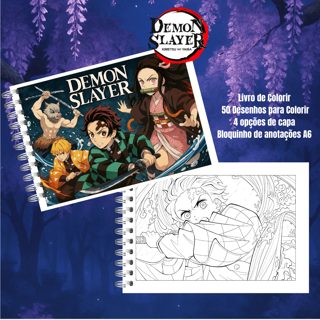 Livro de Colorir - Demon Slayer
