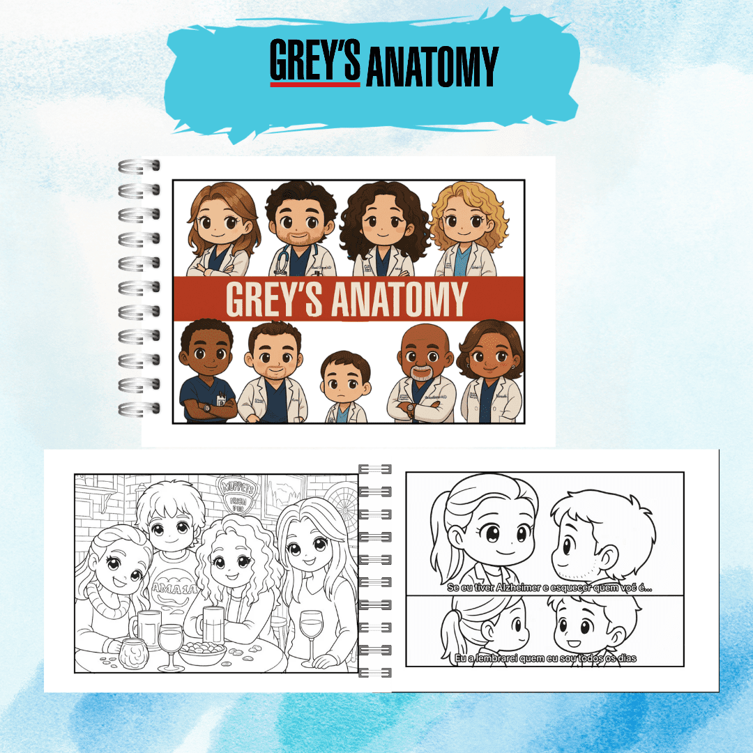 Livro Colorir - Greys Anatomy