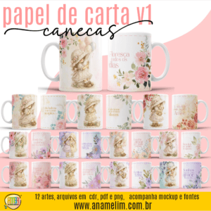 Artes para Canecas - Papel de Carta