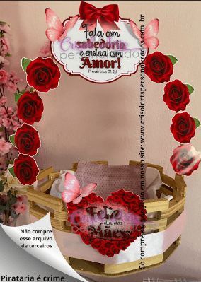 Decoração de cesta dia das mães