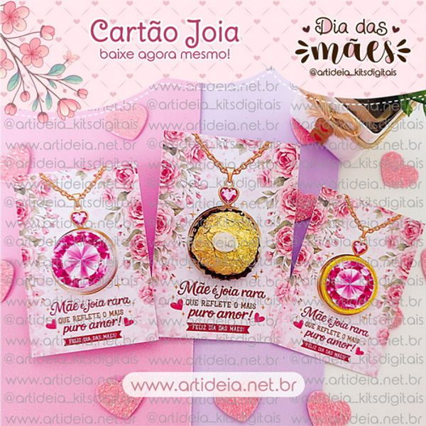 Cartão Joia Dia das Mães