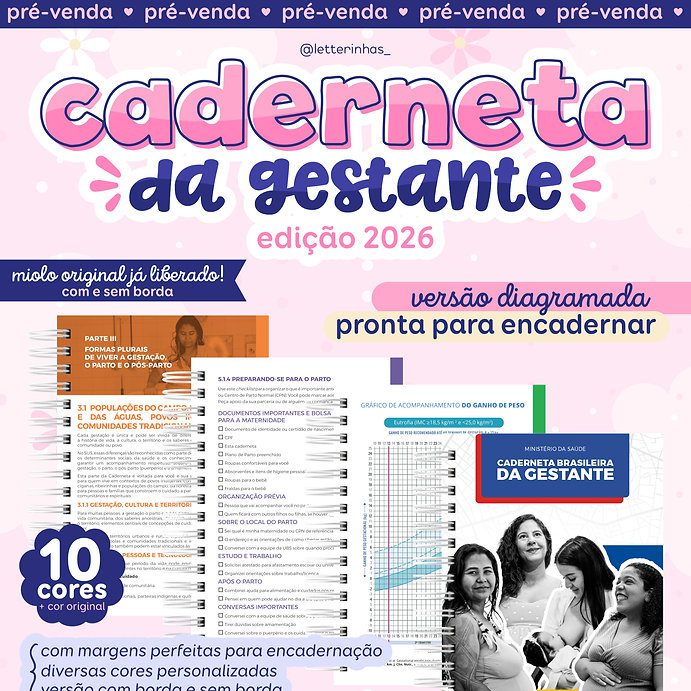 Combo Cadernetas Gestante 2026
