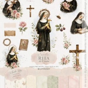Kit Ilustração - Santa Rita de Cássia