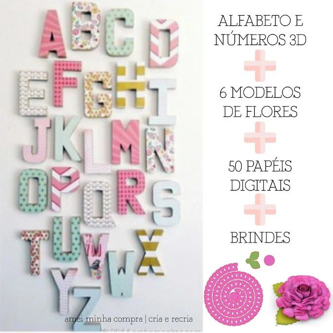 Letras E Numeros 3d + Brindes