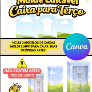 Molde Editvel Caixa Terço - CANVA