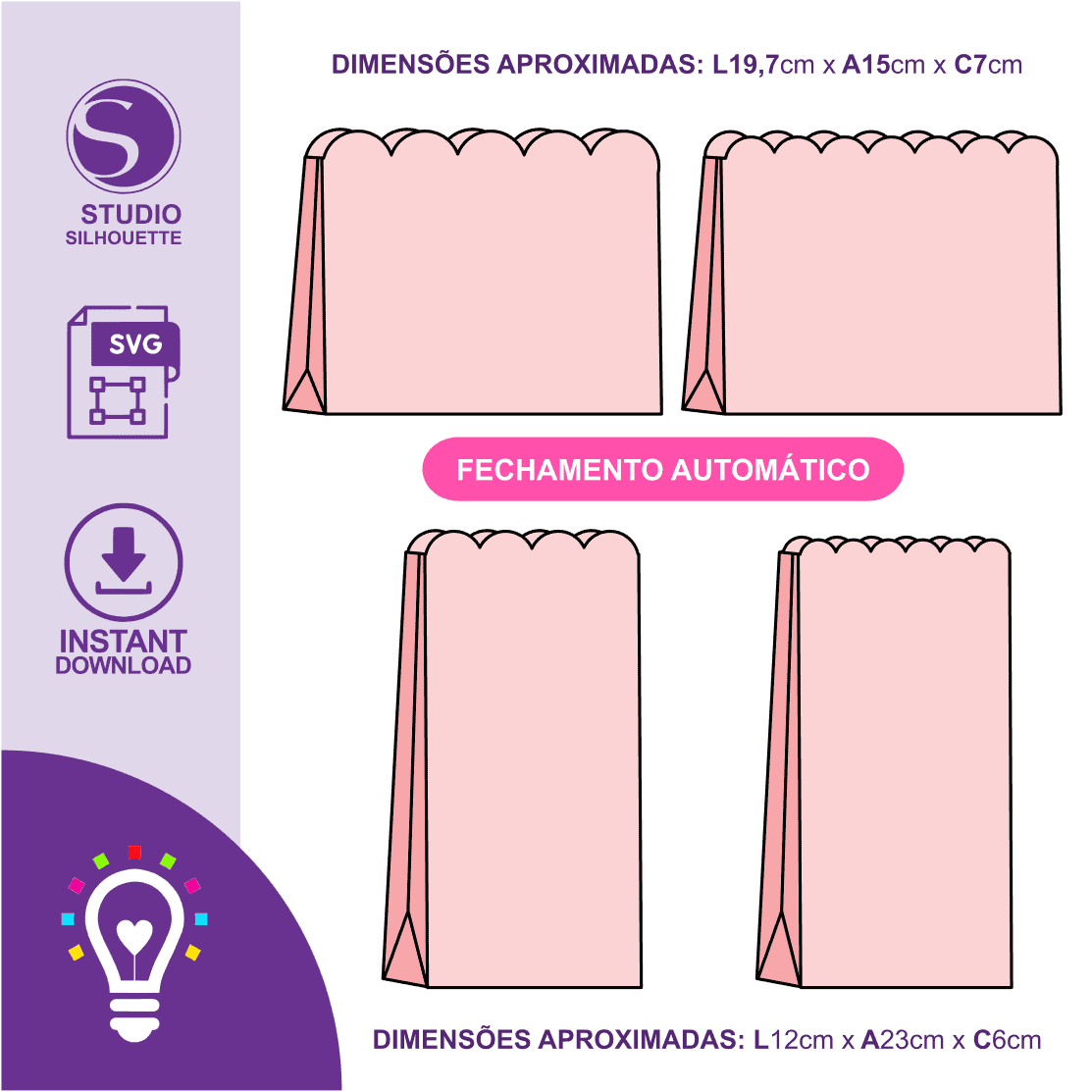 #33 -Arquivos de Corte - Sacolas