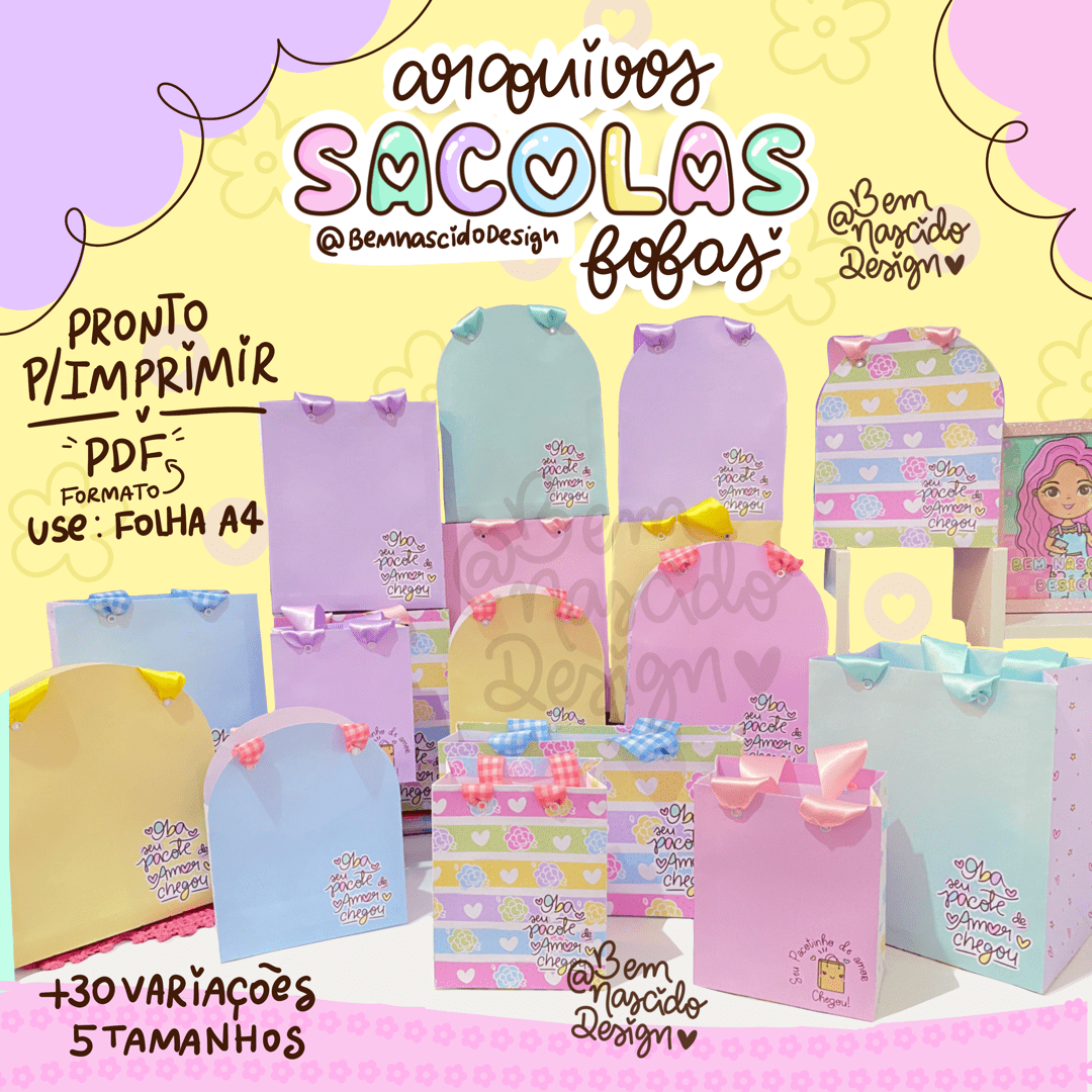 #5 -Arquivos de Corte - Sacolas