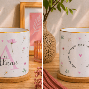 Caneca Alfabeto Floral