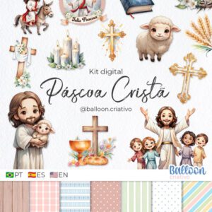 Kit Digital Pascoa Cristã