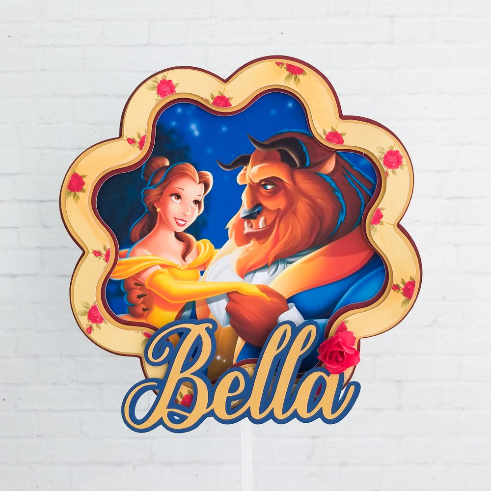 12  Topo de Bolo - A Bela e A Fera
