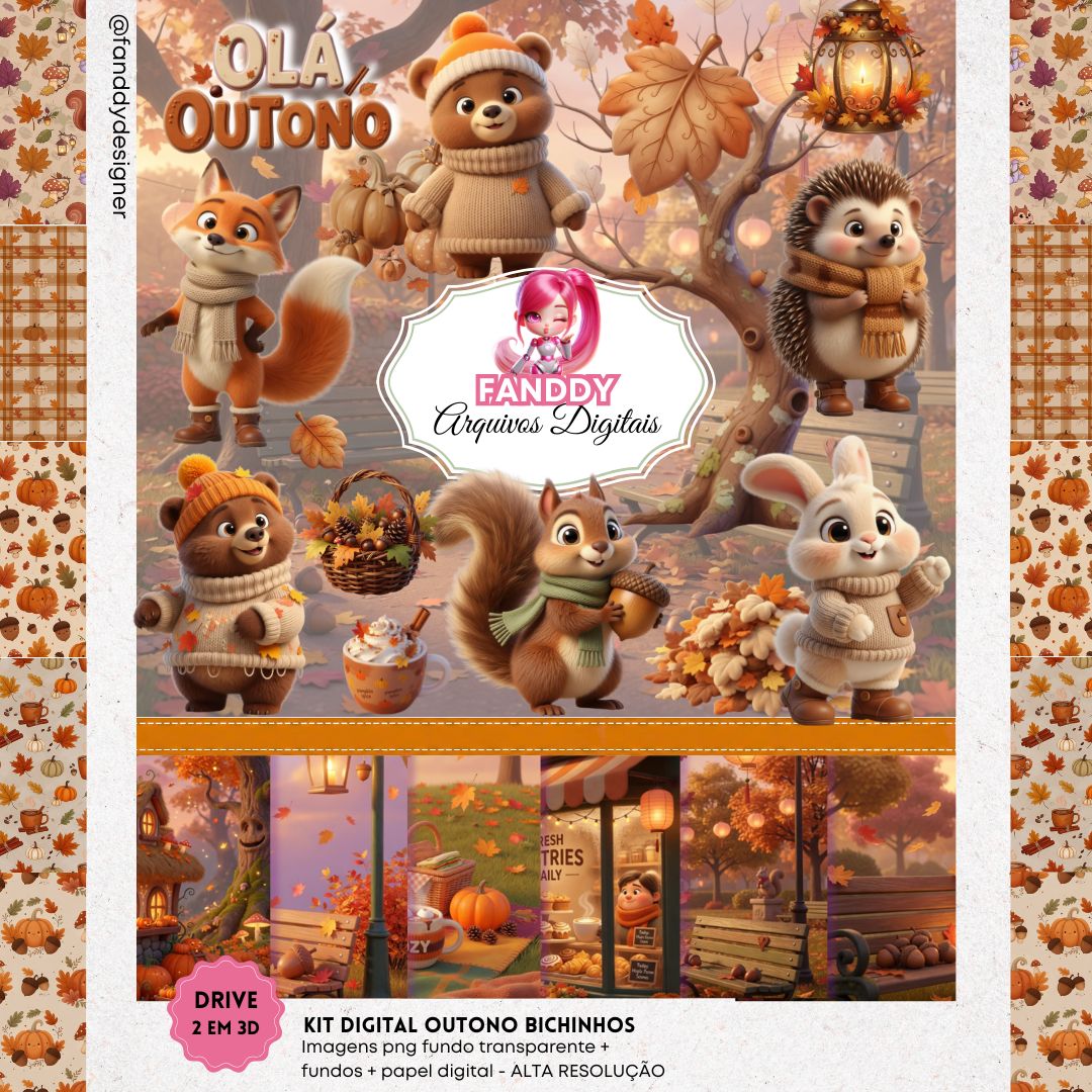 Kit Digital - Outono  Bichinhos
