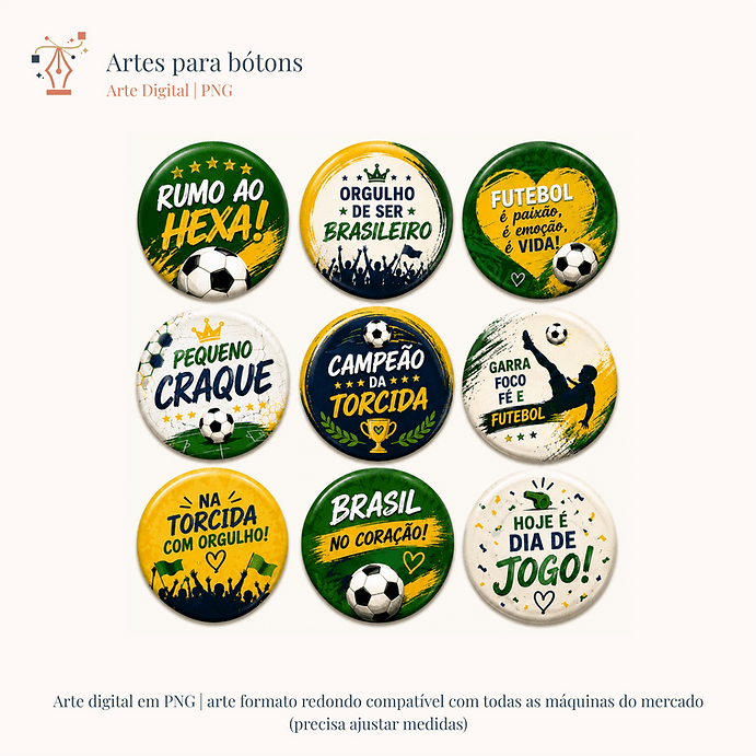 Artes Para Bótons- Torcer Juntos