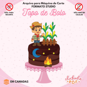 Topo De Bolo Junino - Arraiá menino