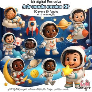Astronauta Menino 3d