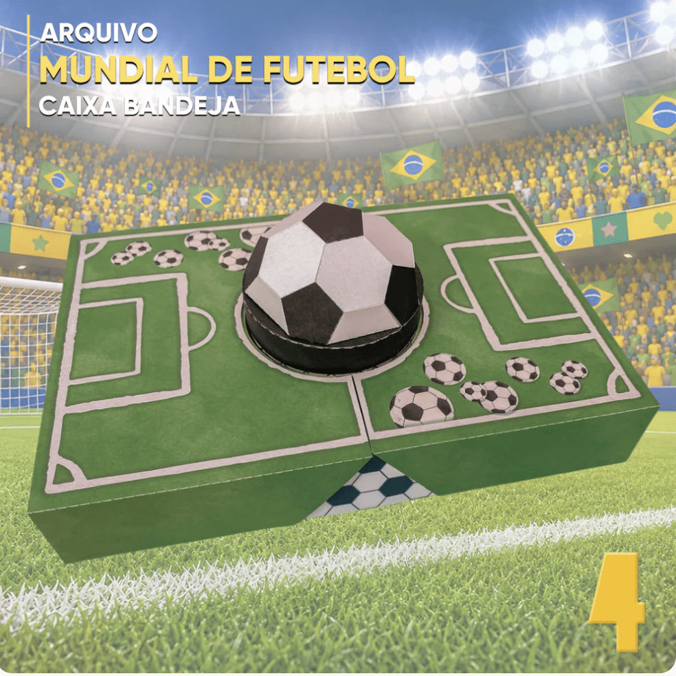 Caixa Bandeja Futebol Mundial