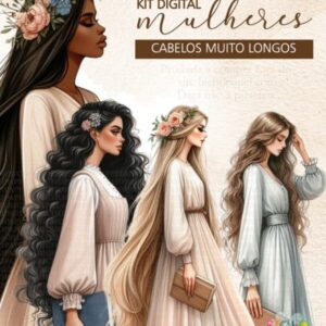 Kit_Mulheres Cabelos Longos