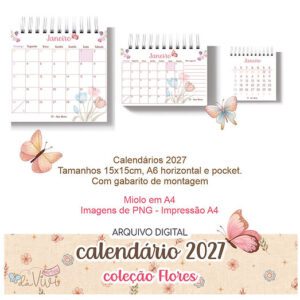 Calendarios 2027 - Floral