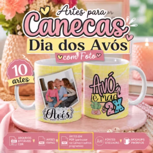 Canecas Dia dos Avós com Fotos
