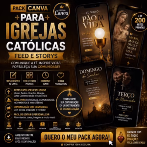 Pack Template Canva para Igrejas Católicas