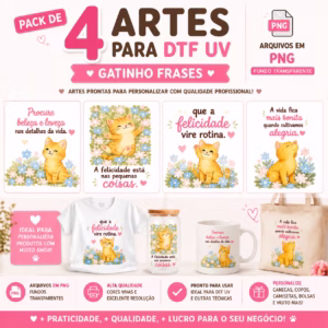 Arte Gatinho DTF - Frases
