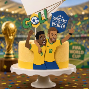 Topo de Bolo - Neymar e Endrick