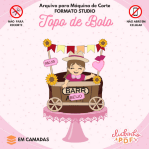Topo De Bolo Junino - Barraca do beijo