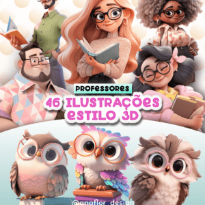 Ilustrações Professores Estilo 3d
