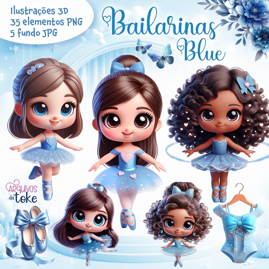 Kit Digital Bailarina Blue