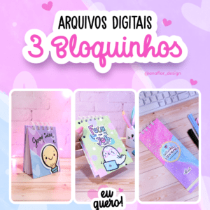 Kit 3 Bloquinhos