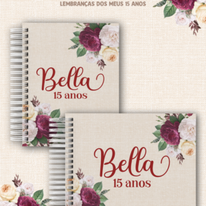 Caderno Assinatura - 15 anos - Floral