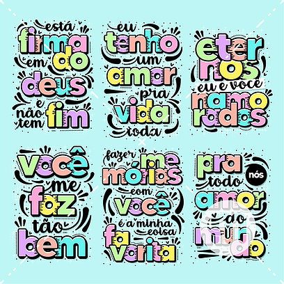 Namorados Descolados Lettering 1
