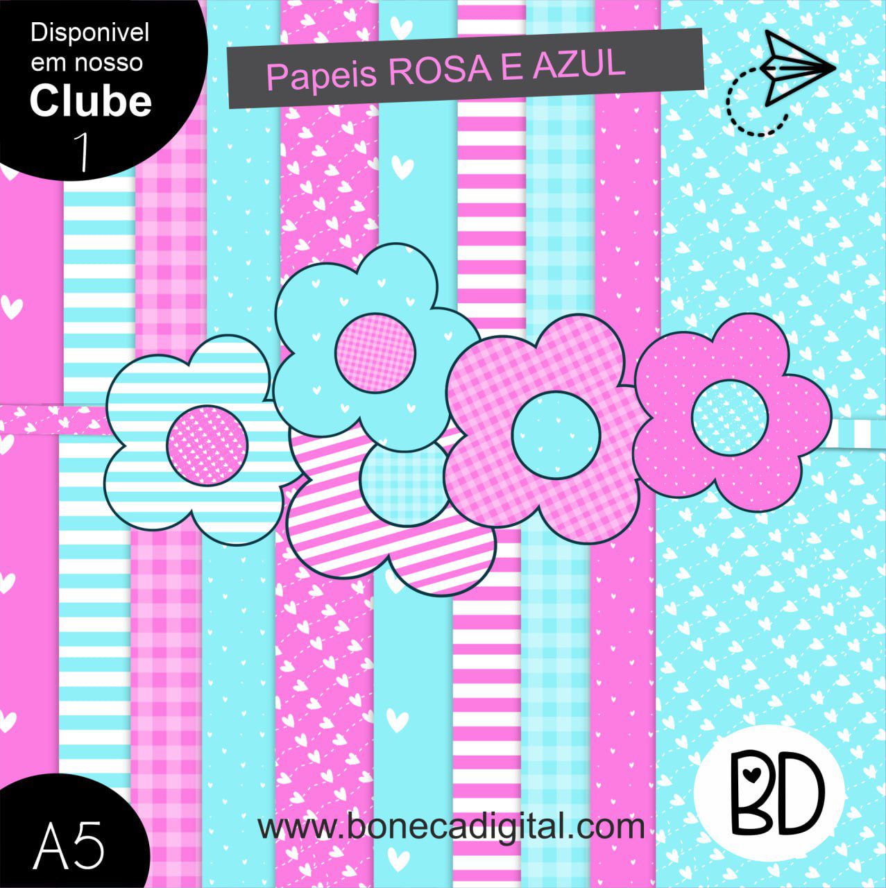 Papeis Rosa E Azul