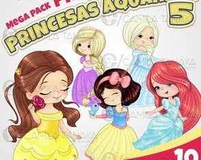 Pack Princesas Disney Aquarela 5