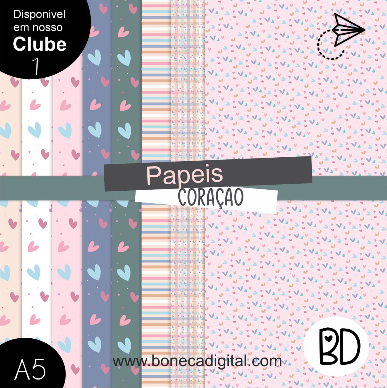 Papeis Coração 6