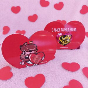 Porta Bombom Coração - O Amor Nunca Falha