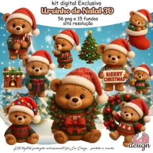Ursinho De Natal 3D