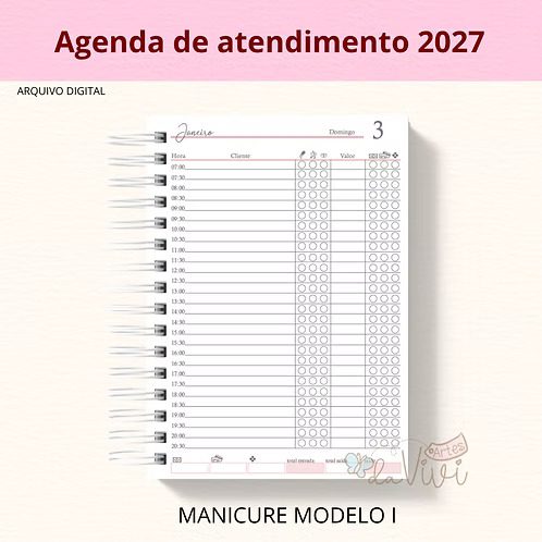 Agenda Manicure Modelo 1