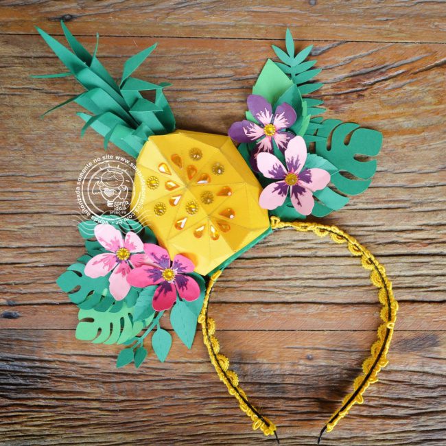Arquivo de Corte - Tiara Tropical (Camadas)