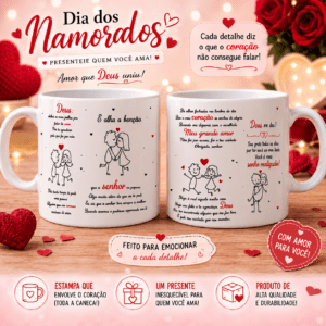 Artes Dia dos namorados - Caneca Oração do Amor