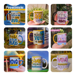 Pack de Artes - 20 Canecas dia doa Avós