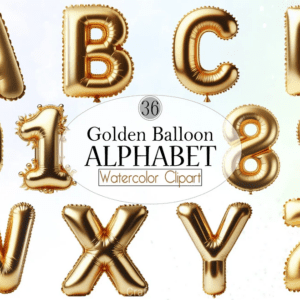 Kit Digital - Clipart Alfabeto Ballon
