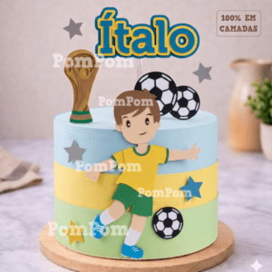 Topo De Bolo Jogador Brasil Italo