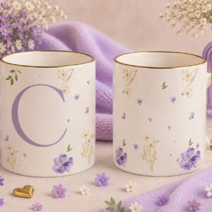 Arte caneca Alfabeto Flores Do Campo