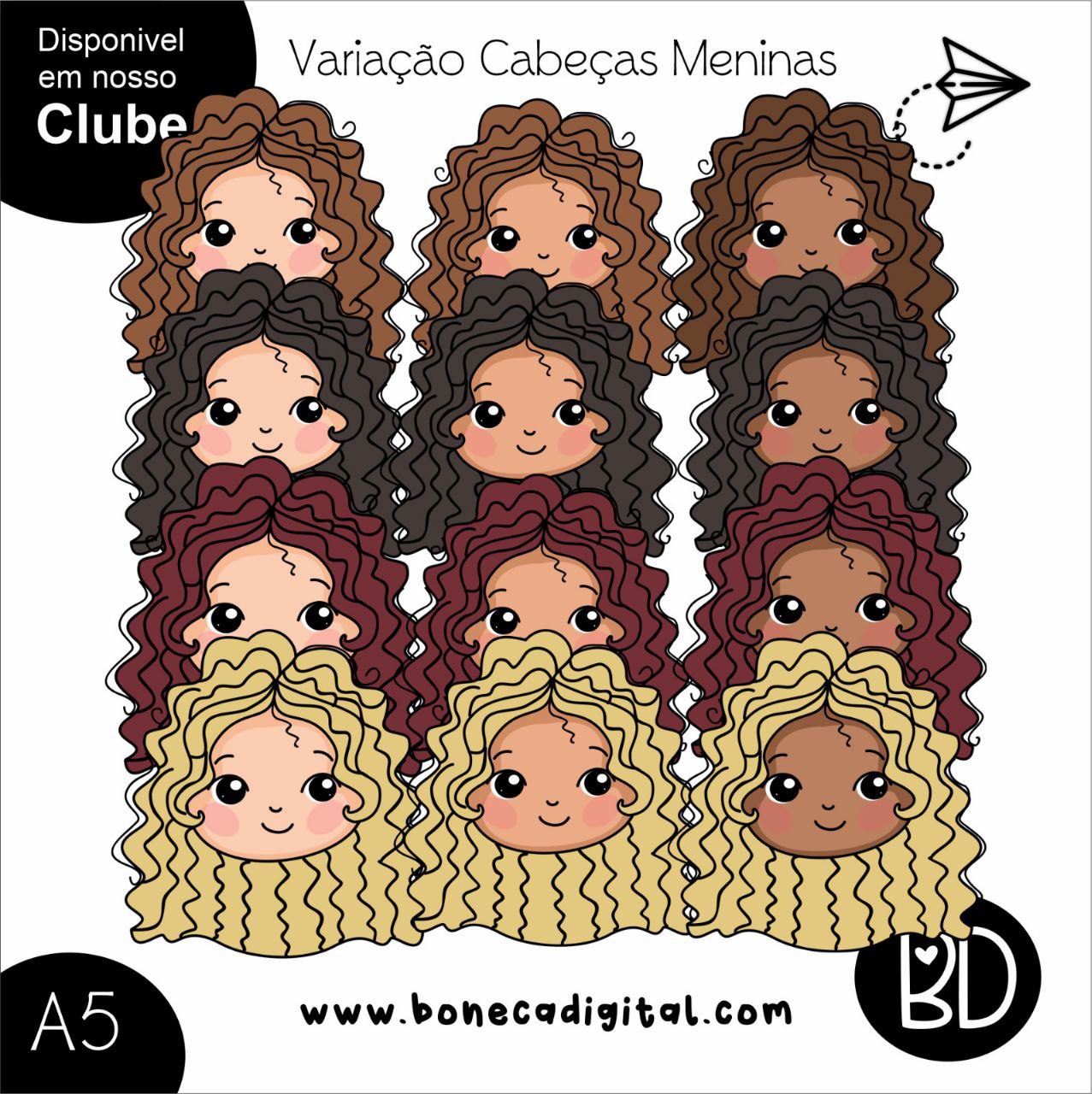 Variaçãop Cabeças Meninas