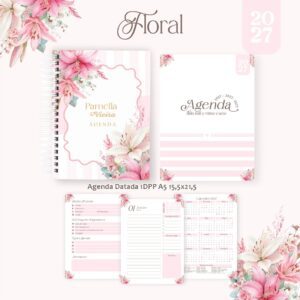 Encadernação - Coleção 2027 - Tema Floral