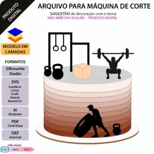 Topo de Bolo - Academia #10